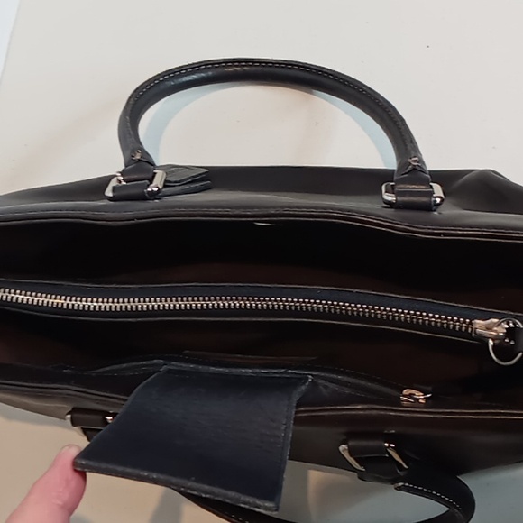 Coach Bonnie Legacy- M0P-9419 - Vintage Leather Double Handle Satchel- Navy Blue - Picture 6 of 11